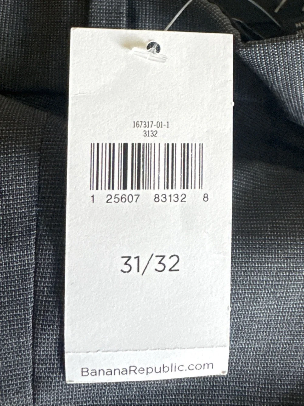 Banana Republic Men's Mid-Rise Slim Dress Pants in Charcoal